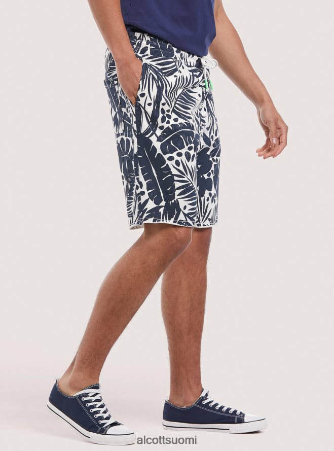vaatetus fi Alcott miehet puuvillaiset jogger bermuda shortsit printillä lehtiä HL28P01167