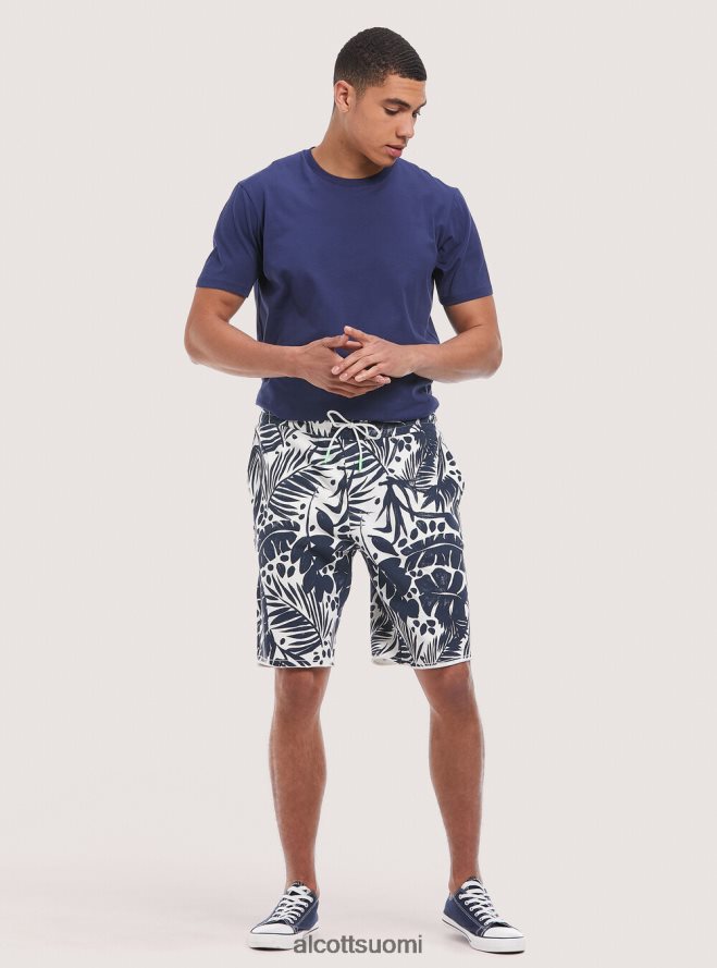 vaatetus fi Alcott miehet puuvillaiset jogger bermuda shortsit printillä lehtiä HL28P01167
