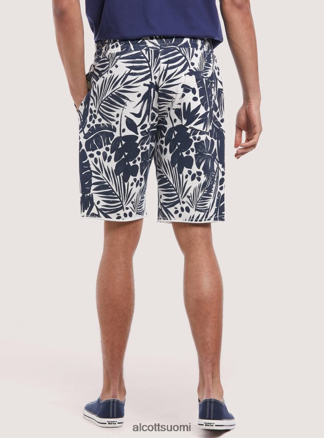 vaatetus fi Alcott miehet puuvillaiset jogger bermuda shortsit printillä lehtiä HL28P01167