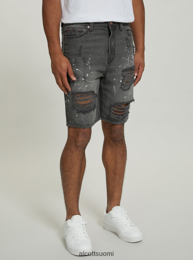 vaatetus fi Alcott miehet stretch denim slim fit bermuda shortsit d004 keskivaaleansininen HL28P01162