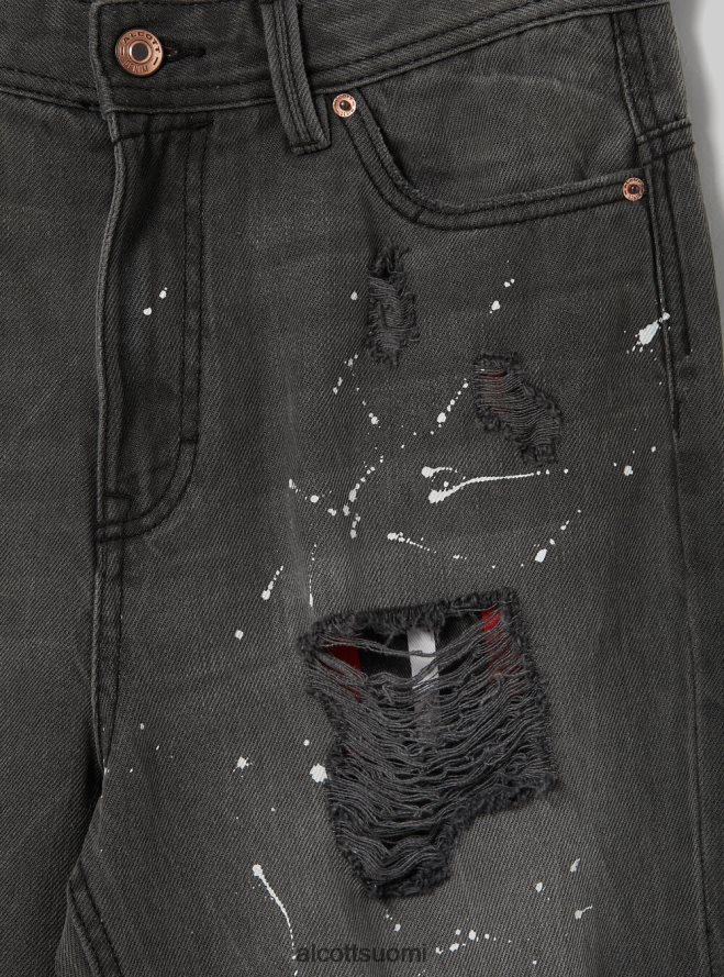 vaatetus fi Alcott miehet stretch denim slim fit bermuda shortsit d004 keskivaaleansininen HL28P01162