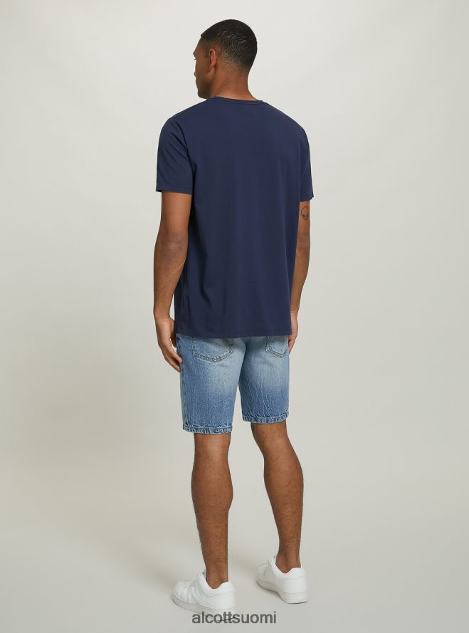 vaatetus fi Alcott miehet stretch denim slim fit bermuda shortsit d004 keskivaaleansininen HL28P0999
