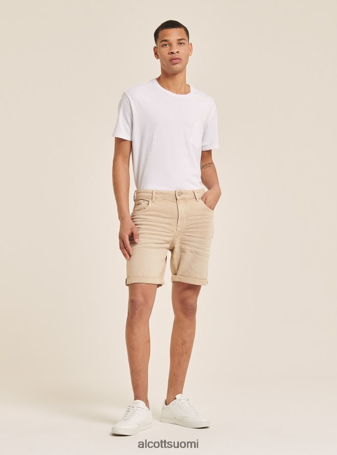 vaatetus fi Alcott miehet vaate värjätty joustava puuvilla twill bermuda shortsit bg3 beige valo HL28P01129