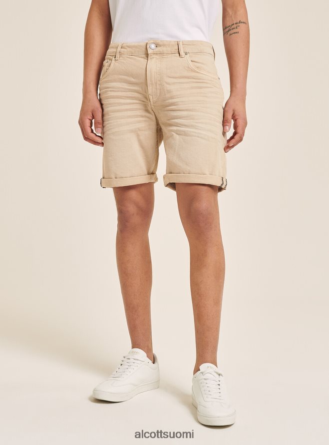 vaatetus fi Alcott miehet vaate värjätty joustava puuvilla twill bermuda shortsit bg3 beige valo HL28P01129