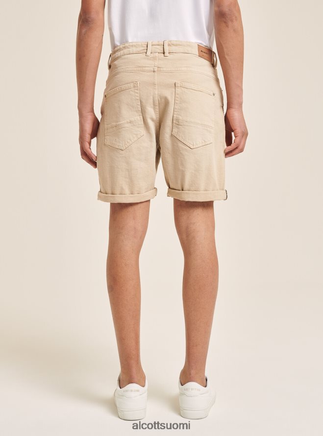 vaatetus fi Alcott miehet vaate värjätty joustava puuvilla twill bermuda shortsit bg3 beige valo HL28P01129