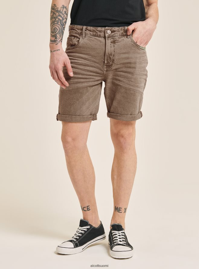 vaatetus fi Alcott miehet vaate värjätty joustava puuvilla twill bermuda shortsit bg3 beige valo HL28P0862