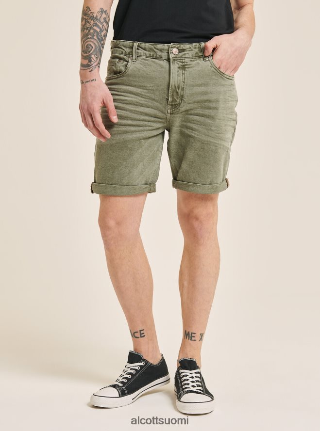 vaatetus fi Alcott miehet vaate värjätty joustava puuvilla twill bermuda shortsit bg3 beige valo HL28P0978