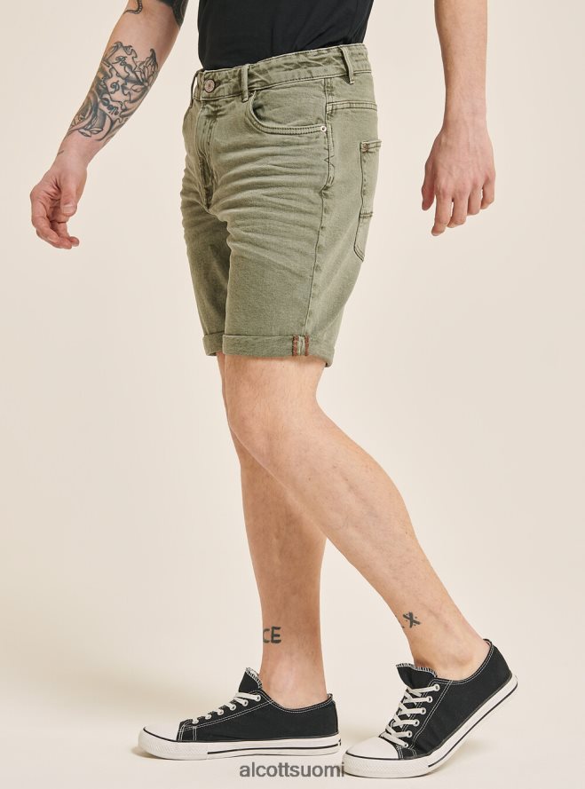 vaatetus fi Alcott miehet vaate värjätty joustava puuvilla twill bermuda shortsit bg3 beige valo HL28P0978