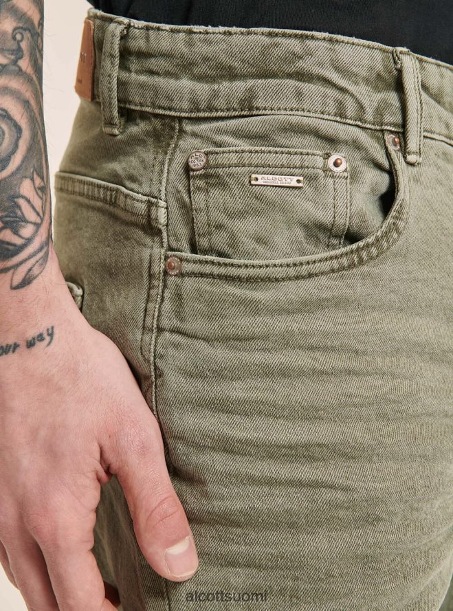 vaatetus fi Alcott miehet vaate värjätty joustava puuvilla twill bermuda shortsit bg3 beige valo HL28P0978