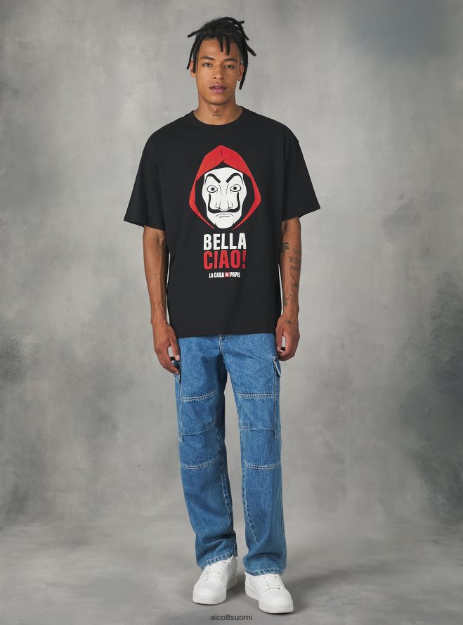 vaatetus fi Alcott miehet la casa de papel t-paita bk1 musta HL28P0942