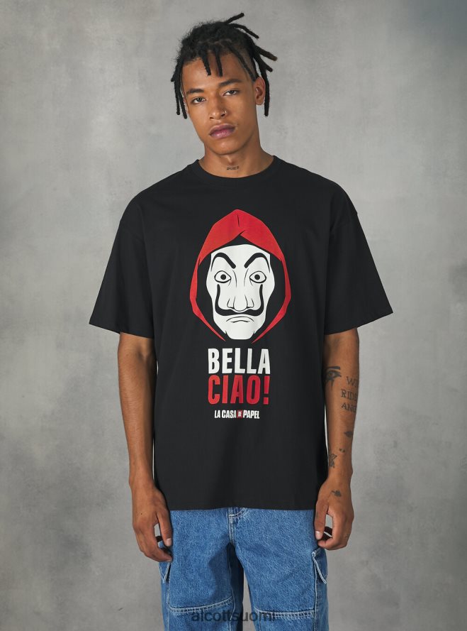 vaatetus fi Alcott miehet la casa de papel t-paita bk1 musta HL28P0942