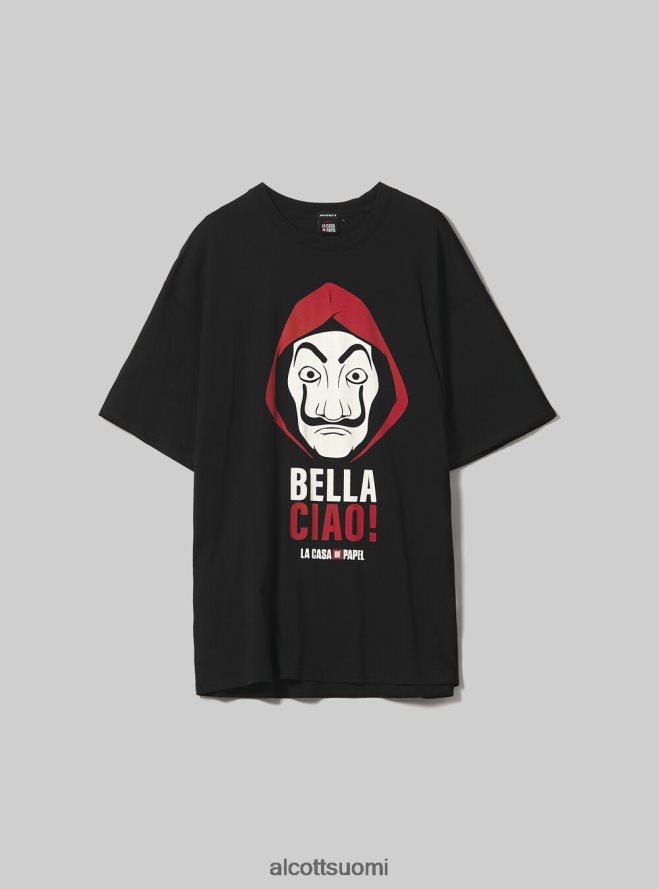 vaatetus fi Alcott miehet la casa de papel t-paita bk1 musta HL28P0942