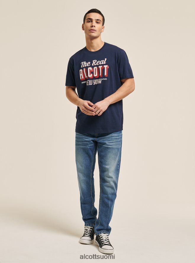 vaatetus fi Alcott miehet logopainatus t-paita sininen HL28P01198