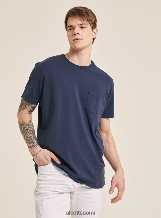 vaatetus fi Alcott miehet maglietta girocollo con taschino cotone c0214 sininen HL28P01031