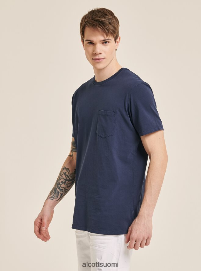vaatetus fi Alcott miehet maglietta girocollo con taschino cotone c0214 sininen HL28P01031