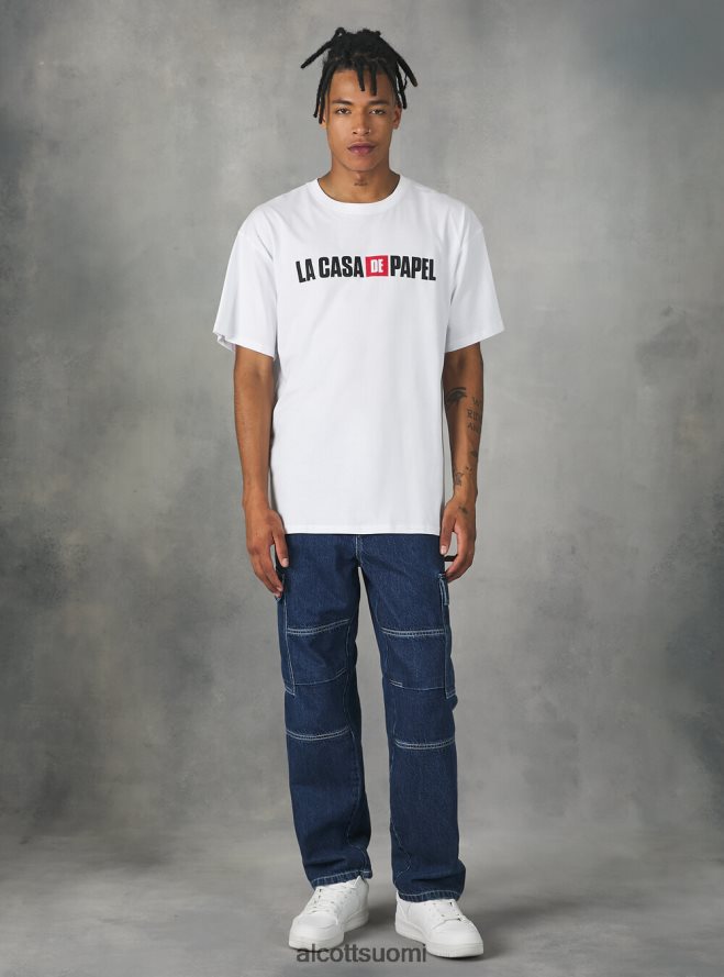 vaatetus fi Alcott miehet maglietta la casa de papel wh3 valkoinen HL28P01020