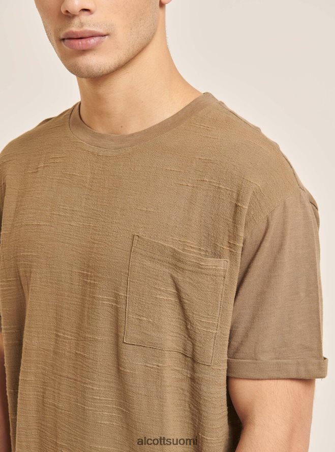 vaatetus fi Alcott miehet pellavasekoite-t-paita taskulla valkoinen HL28P01098