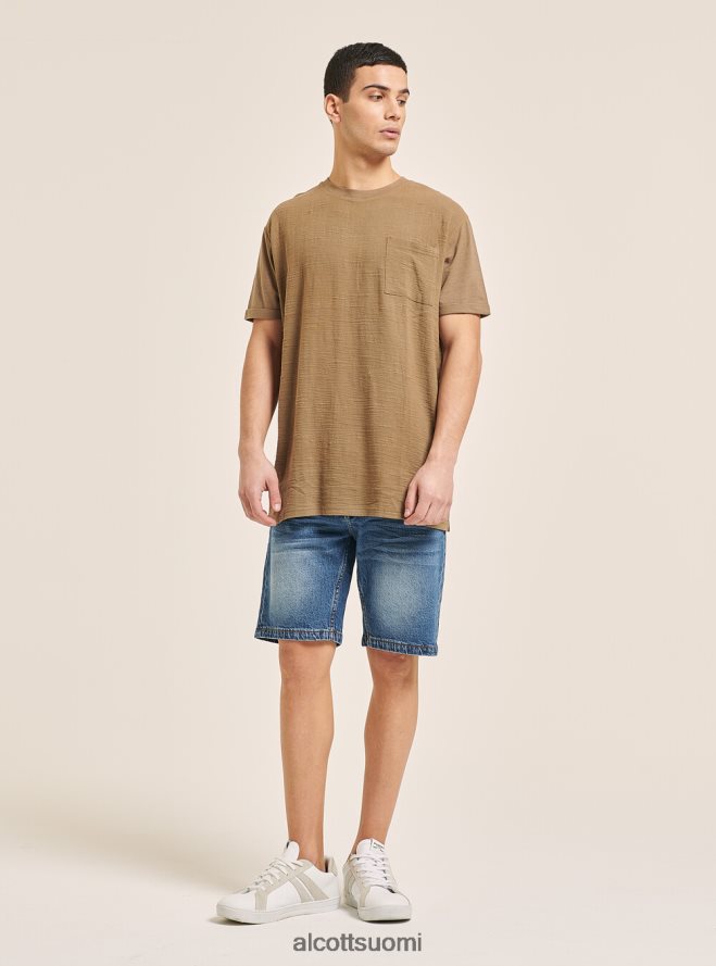 vaatetus fi Alcott miehet pellavasekoite-t-paita taskulla valkoinen HL28P01098