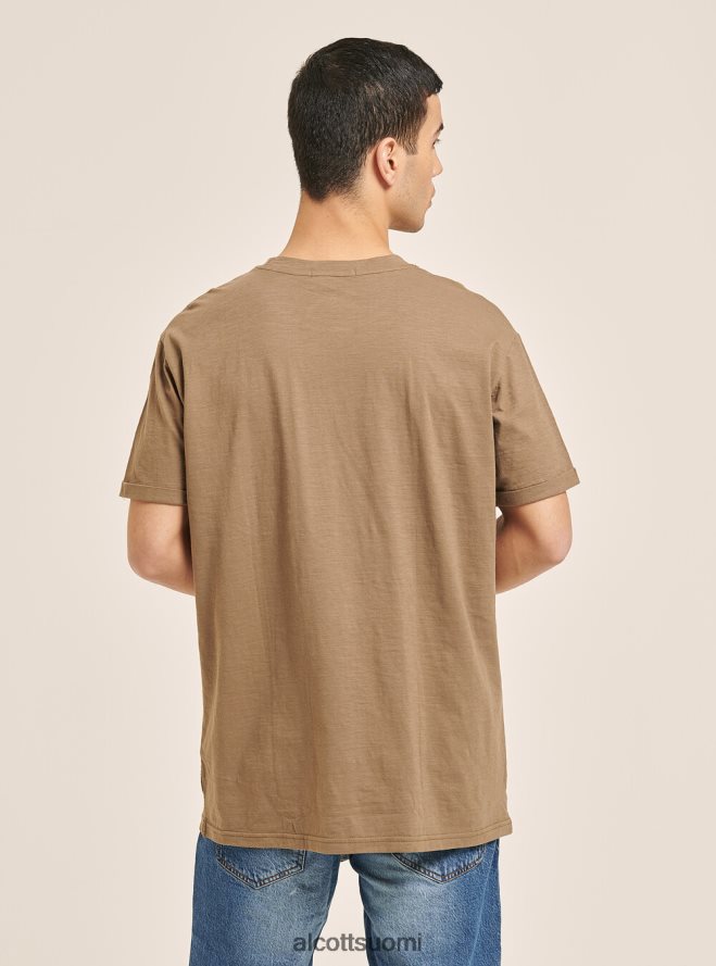 vaatetus fi Alcott miehet pellavasekoite-t-paita taskulla valkoinen HL28P01098