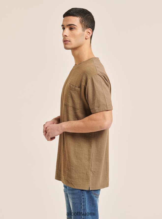 vaatetus fi Alcott miehet pellavasekoite-t-paita taskulla valkoinen HL28P01098