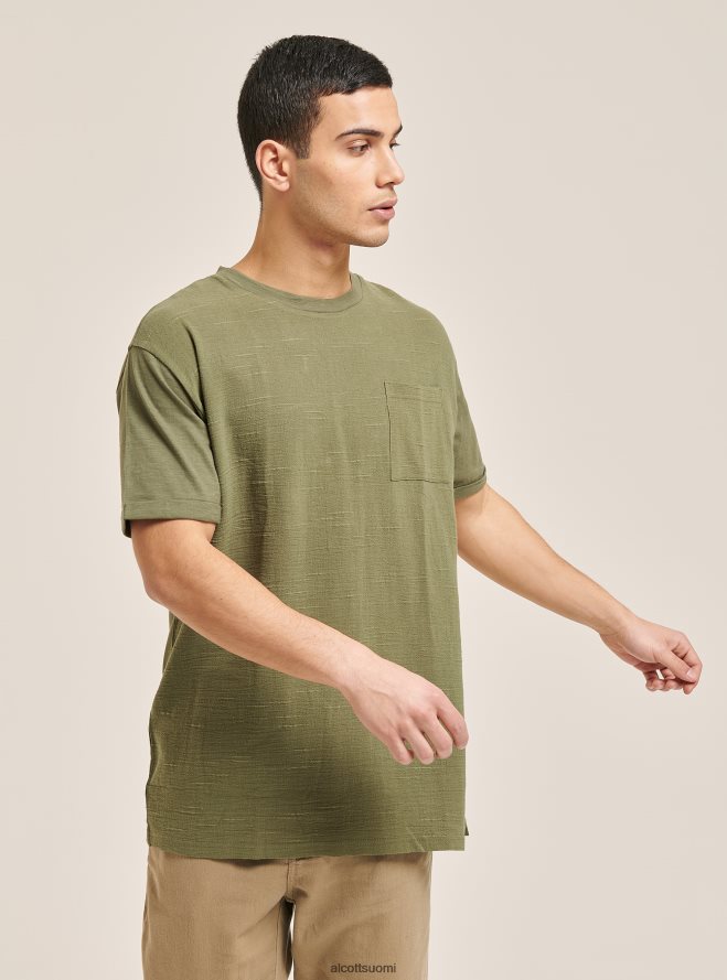 vaatetus fi Alcott miehet pellavasekoite-t-paita taskulla valkoinen HL28P01126