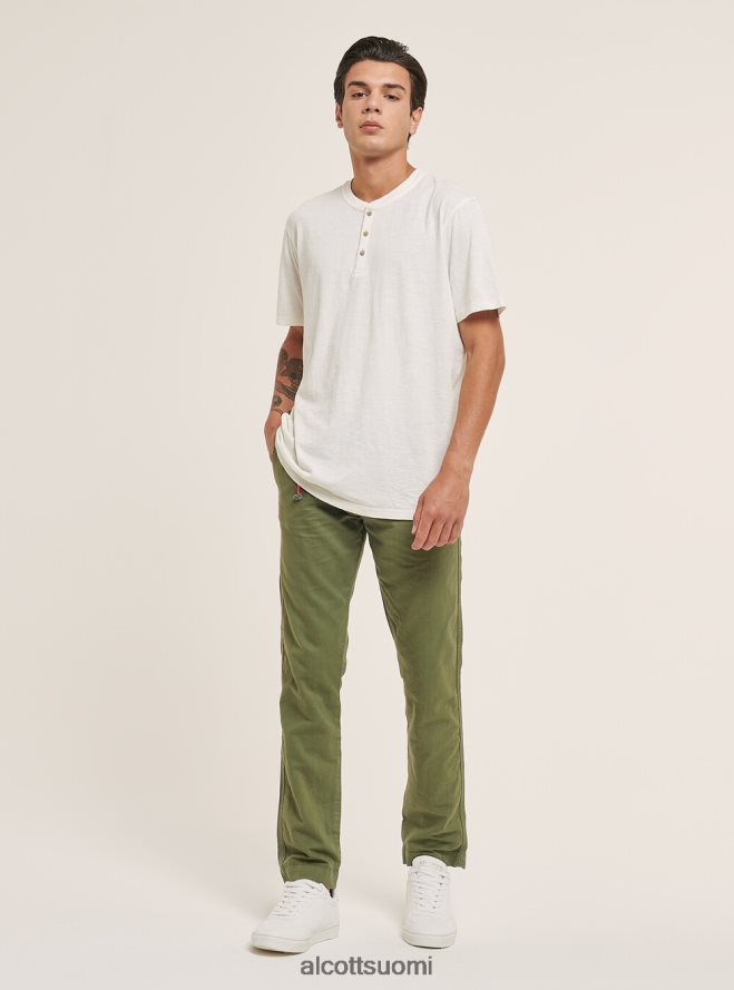 vaatetus fi Alcott miehet puuvillainen serafino t-paita luonnonvalkoinen HL28P0731