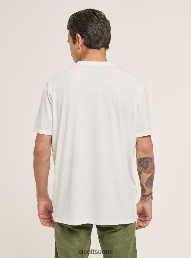 vaatetus fi Alcott miehet puuvillainen serafino t-paita luonnonvalkoinen HL28P0731