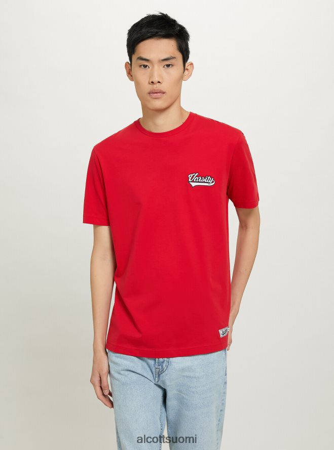 vaatetus fi Alcott miehet puuvillainen t-paita, jossa yliopistomerkki c0020 luonnonvalkoinen HL28P0991