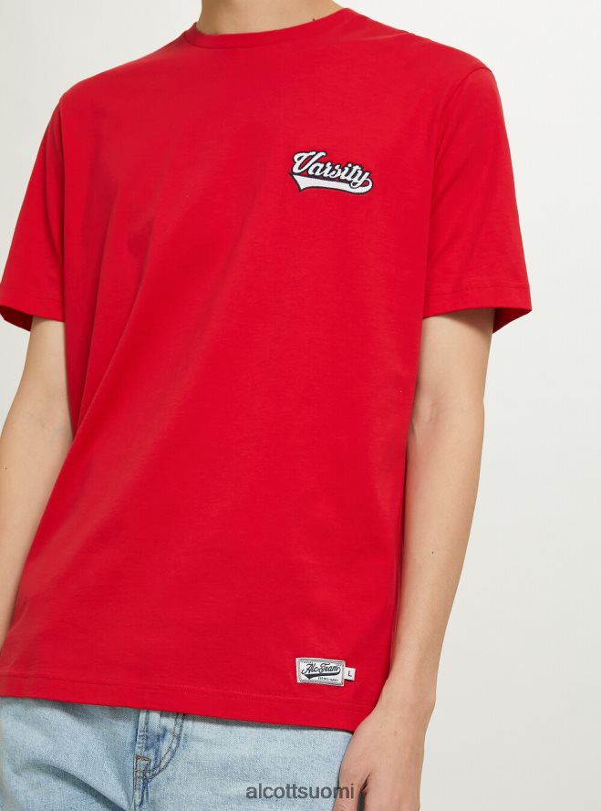 vaatetus fi Alcott miehet puuvillainen t-paita, jossa yliopistomerkki c0020 luonnonvalkoinen HL28P0991