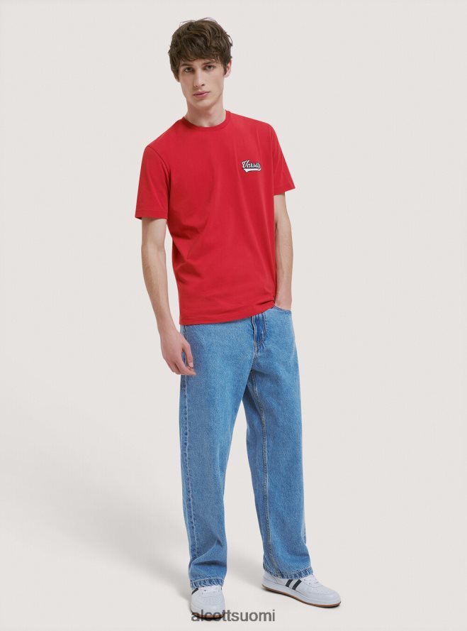 vaatetus fi Alcott miehet puuvillainen t-paita, jossa yliopistomerkki c0020 luonnonvalkoinen HL28P0991