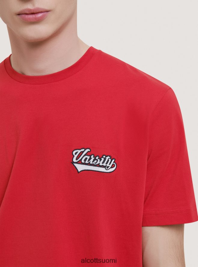 vaatetus fi Alcott miehet puuvillainen t-paita, jossa yliopistomerkki c0020 luonnonvalkoinen HL28P0991