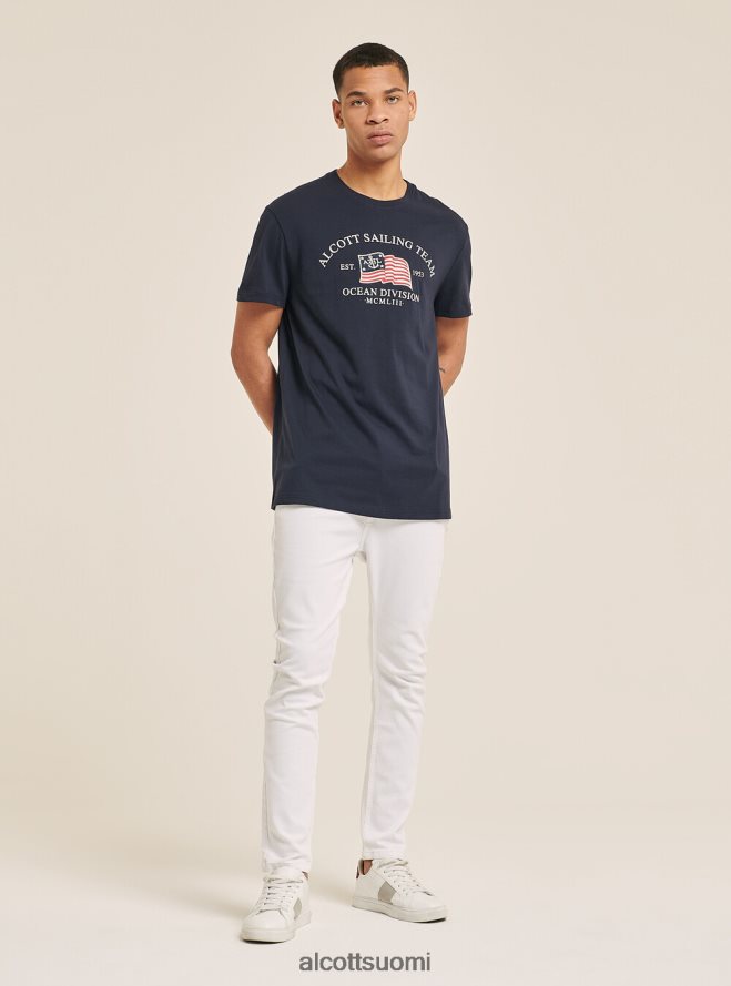vaatetus fi Alcott miehet puuvillainen t-paita painatuksella sininen HL28P0940