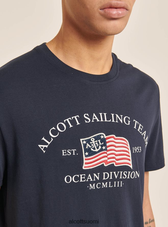 vaatetus fi Alcott miehet puuvillainen t-paita painatuksella sininen HL28P0940