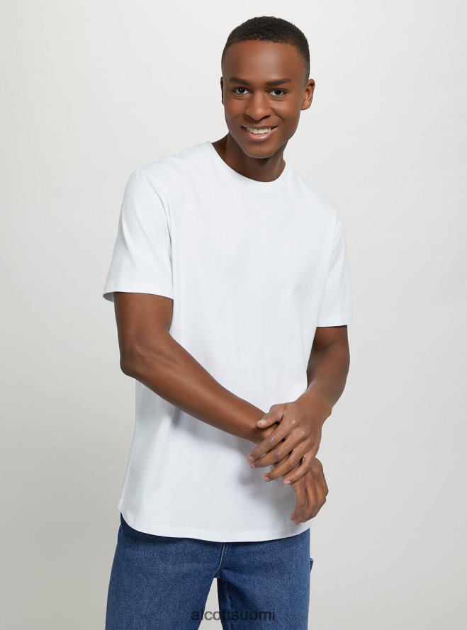 vaatetus fi Alcott miehet pyöreä kaula-aukkoinen puuvillainen t-paita wh2 valkoinen HL28P01011