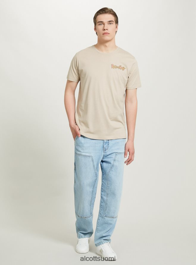 vaatetus fi Alcott miehet rick and morty t-paita bg2 beige keskikokoinen HL28P0923