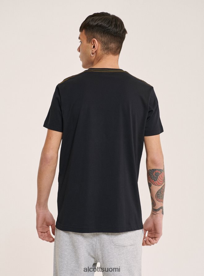 vaatetus fi Alcott miehet t-paita, jossa edessä painettu logo musta HL28P0891