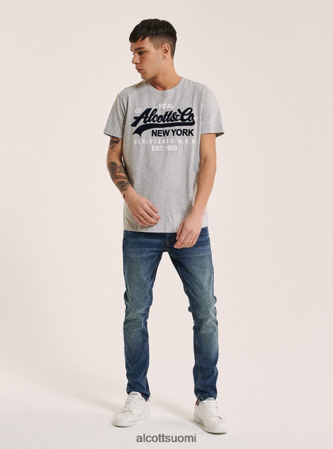 vaatetus fi Alcott miehet t-paita, jossa edessä painettu logo musta HL28P0932