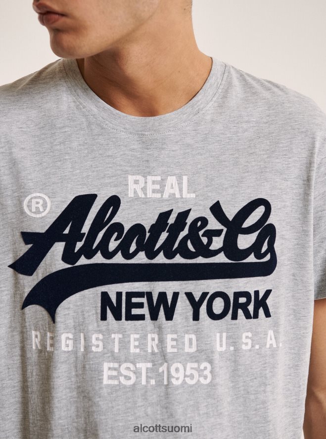 vaatetus fi Alcott miehet t-paita, jossa edessä painettu logo musta HL28P0932