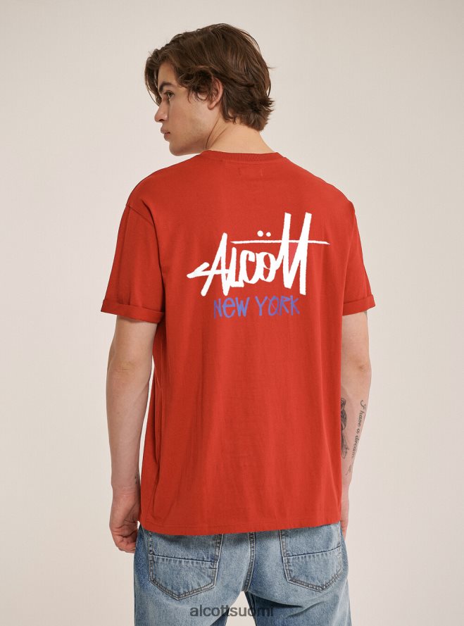 vaatetus fi Alcott miehet t-paita kontrastiprintillä edessä musta HL28P0834