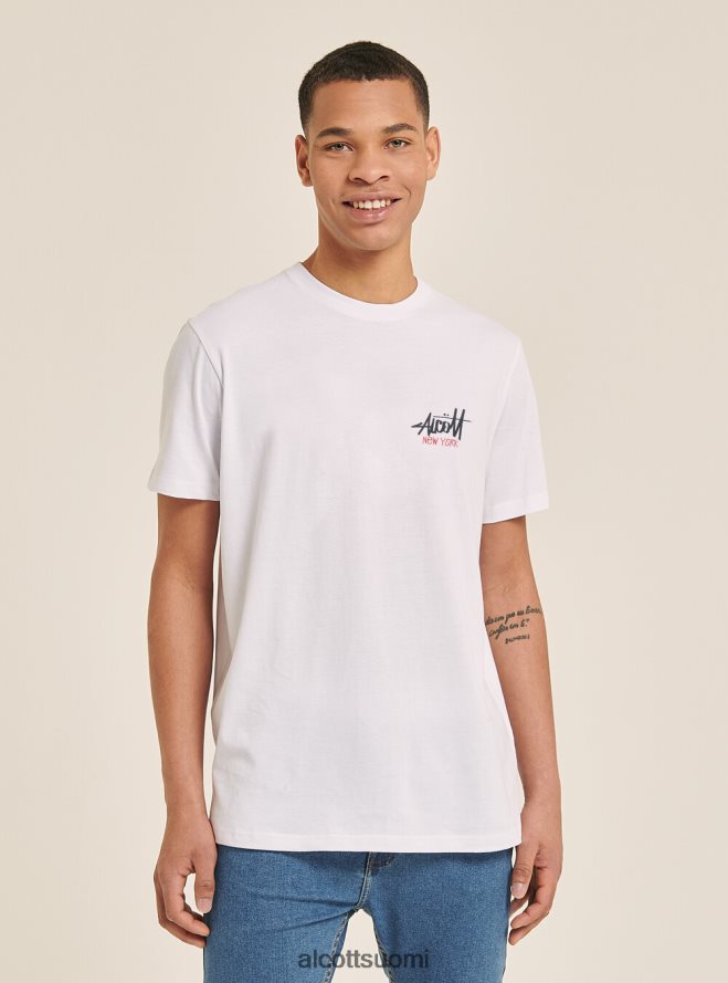 vaatetus fi Alcott miehet t-paita kontrastiprintillä edessä musta HL28P0905