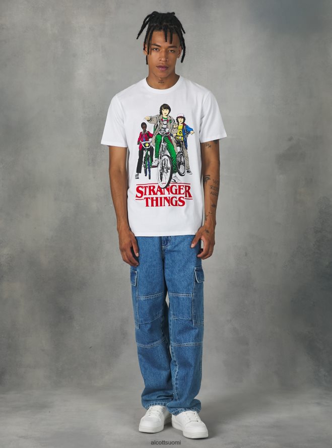 vaatetus fi Alcott miehet t-paita licenza vieraita asioita wh3 valkoinen HL28P01175