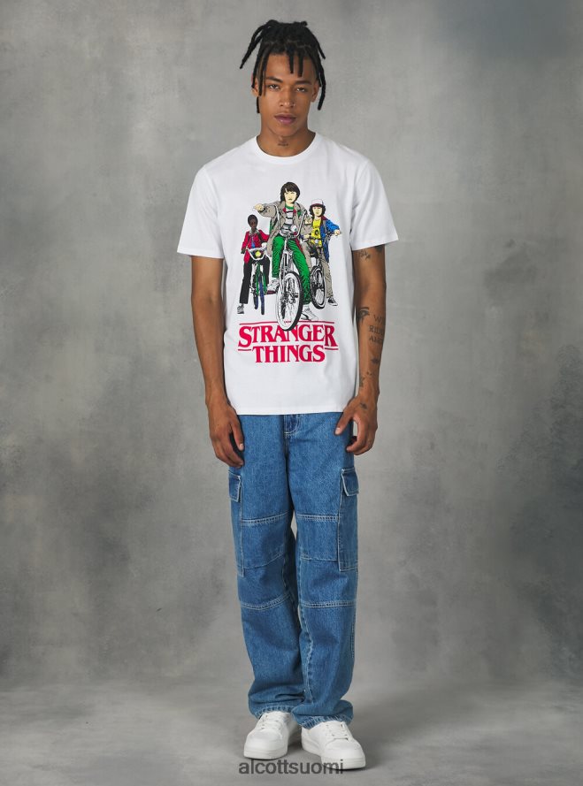 vaatetus fi Alcott miehet t-paita licenza vieraita asioita wh3 valkoinen HL28P01175