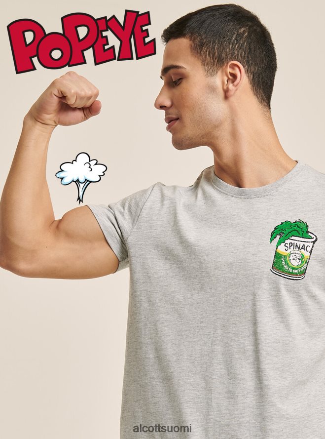 vaatetus fi Alcott miehet t-paita popeye vaaleanharmaa melansi HL28P01054