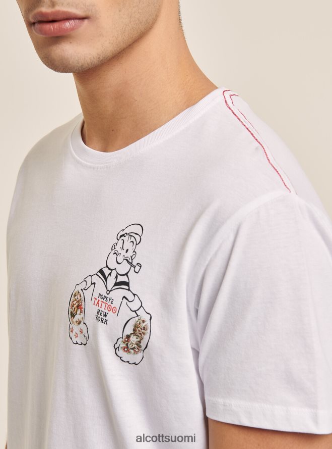 vaatetus fi Alcott miehet t-paita popeye valkoinen HL28P01007