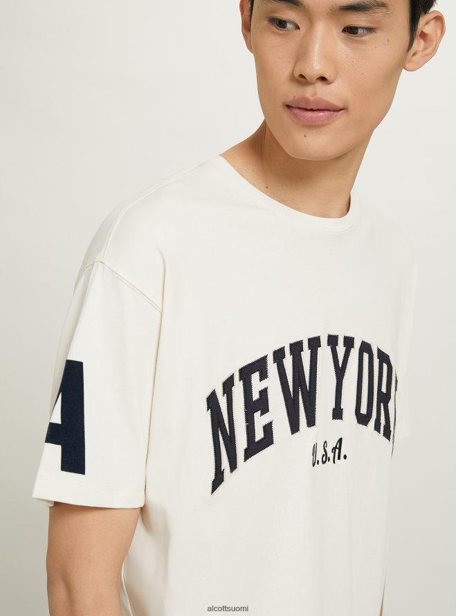 vaatetus fi Alcott miehet ylisuuri puuvillainen t-paita c104 kerma HL28P0953