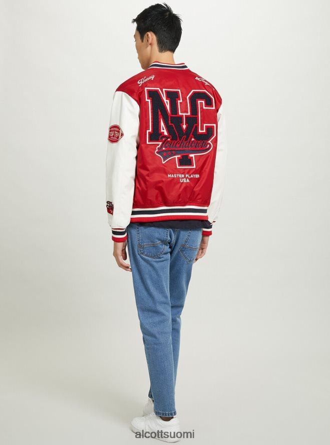 vaatetus fi Alcott miehet Yliopiston bomber-takki, jossa on paikka ry1 royale tumma HL28P0864