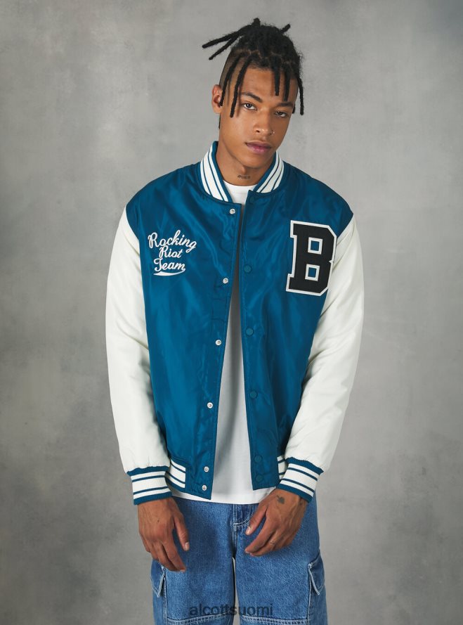 vaatetus fi Alcott miehet college-tyylinen bomber-takki kierrätetyllä pehmusteella bk1 musta HL28P0752