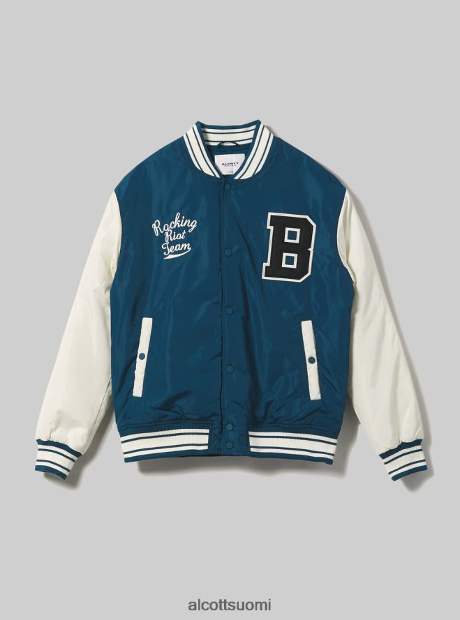 vaatetus fi Alcott miehet college-tyylinen bomber-takki kierrätetyllä pehmusteella bk1 musta HL28P0752