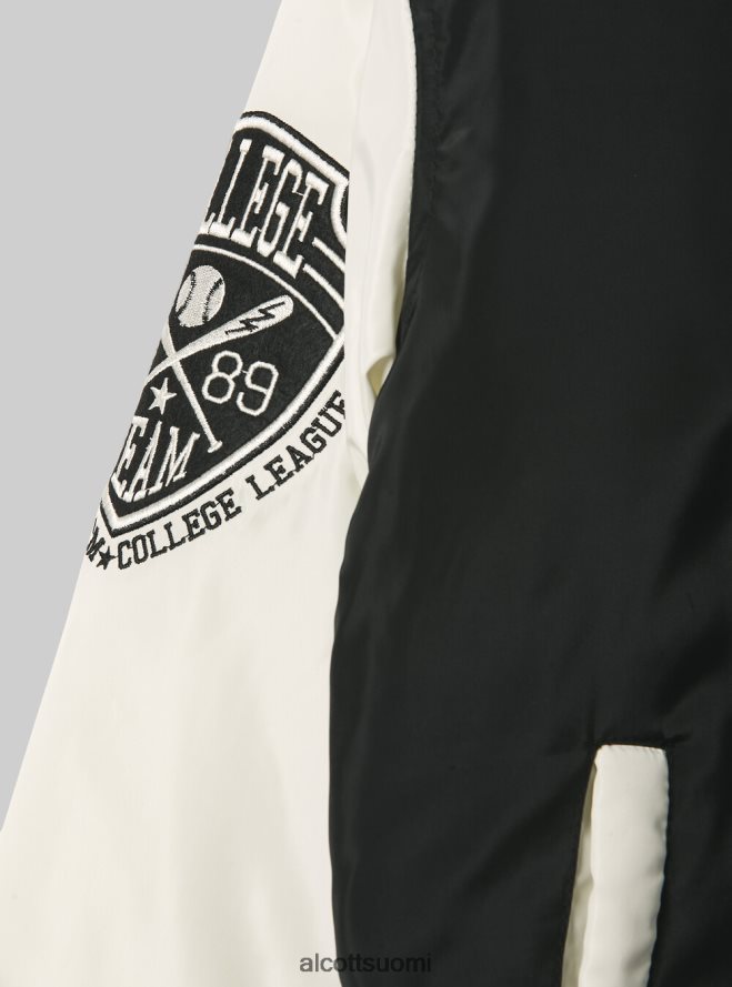 vaatetus fi Alcott miehet college-tyylinen bomber-takki kierrätetyllä pehmusteella bk1 musta HL28P0819