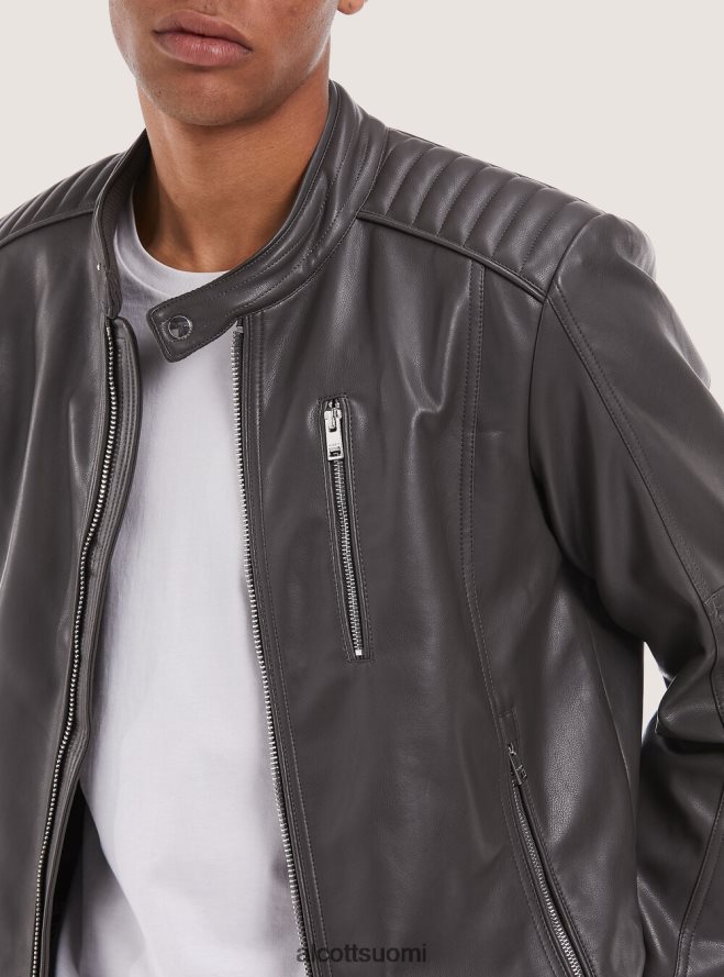 vaatetus fi Alcott miehet eko-nahkainen vetoketjullinen takki musta HL28P01153